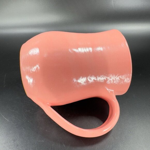 Haiti Genese Pottery Hand Made RedWare Coffee Mug Cup Hot Flamingo Pink Glaze - Picture 6 of 13